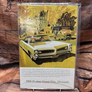 Original 1966 Pontiac Grand Prix Car Magazine Ad "Obviously" Vintage Print Ad